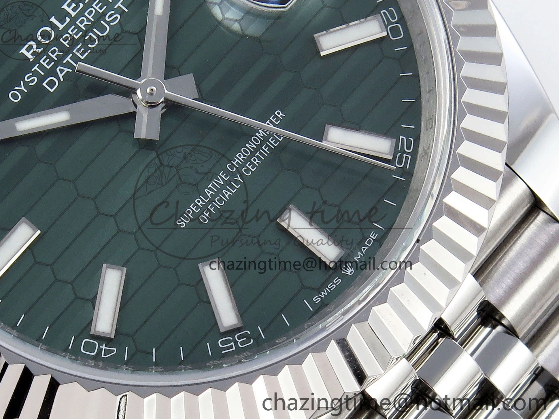 MiroTime 0518 Chic Datejust 41mm 126234 904L Steel HGF 1:1 Best Edition Green Textured Dial on SS Bracelet VR 1473